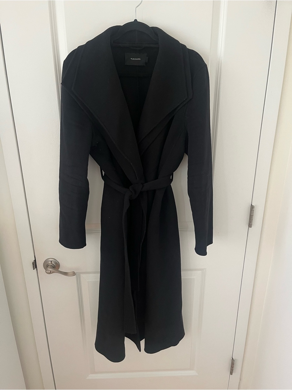 Tahari Black Wool Coat